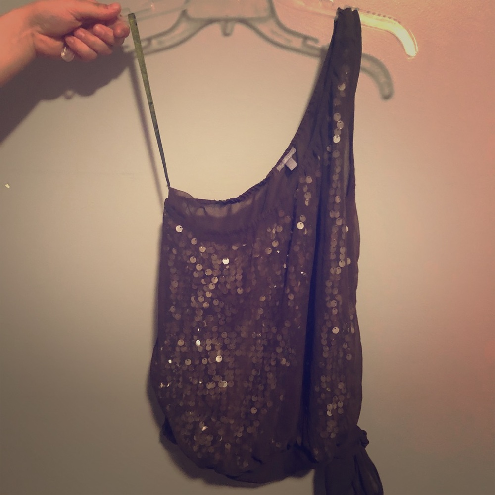 Dark green sequin party top